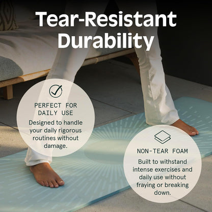 Solana Yoga Mat Thick 1/2In Non-Slip Workout Mat with Nylon Strap - 72X24In Exercise Mat for Pilates, Stretching & Fitness - BPA Free, Easy Clean