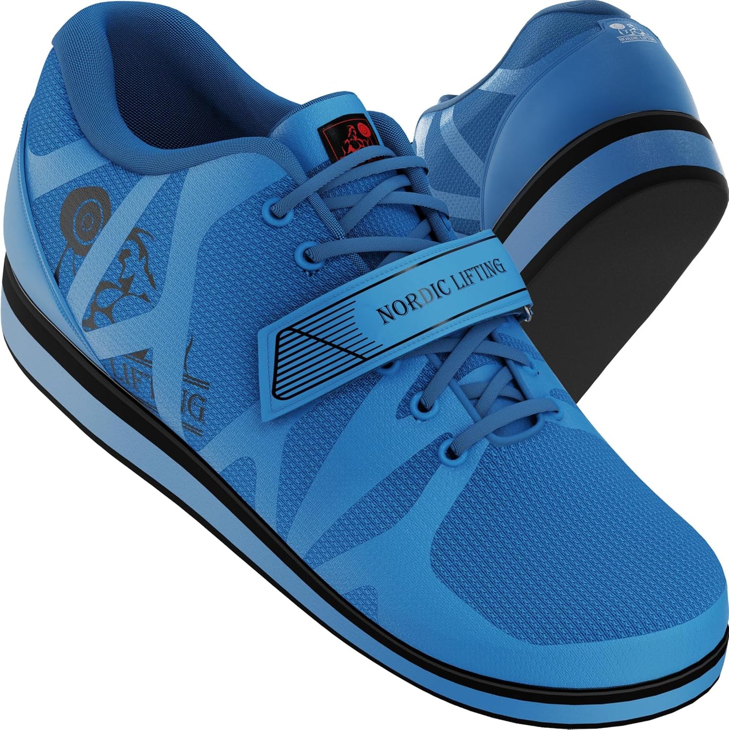 MEGIN Deadlift Shoes - Elevated Heel Gym Footwear for Powerlifting, Weightlifting & Strength Training - Non-Slip Sole Lifting Shoes for Men