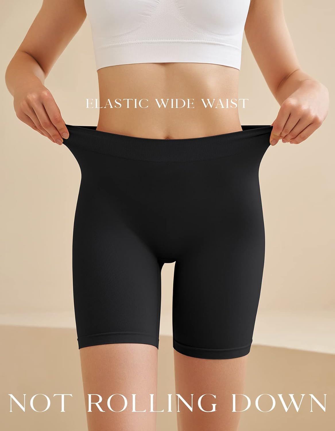 Women'S Slip Shorts for under Dresses, Seamless Smooth Comfortable Stretch Yoga & Bike Shorts | Boyshort Style, Soft Smooth, No Panty Lines, No Roll Up, Cooling Breathable, Lightweight Stretch, Yoga, Travel, Daily
