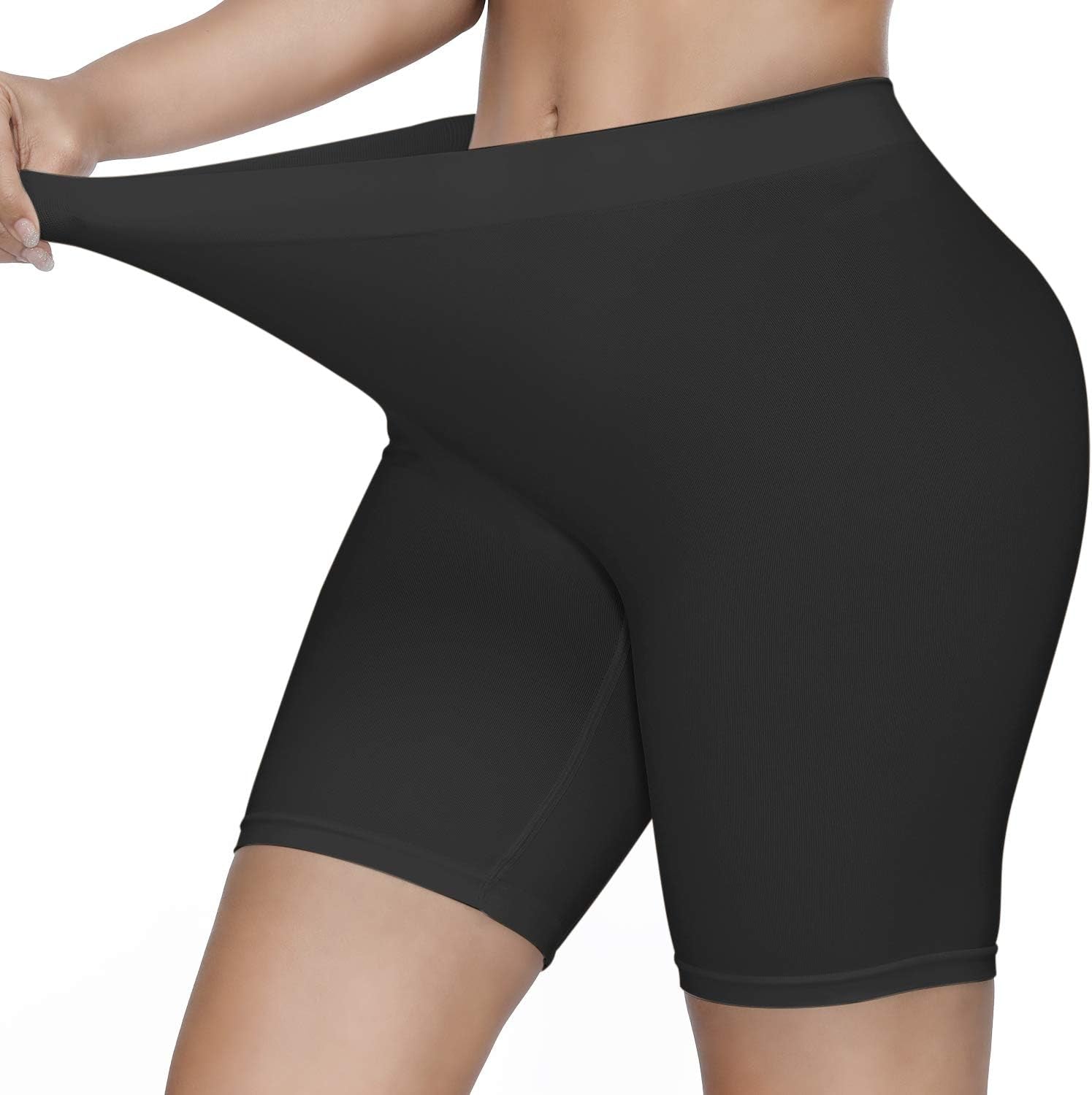 Women'S Slip Shorts for under Dresses, Seamless Smooth Comfortable Stretch Yoga & Bike Shorts | Boyshort Style, Soft Smooth, No Panty Lines, No Roll Up, Cooling Breathable, Lightweight Stretch, Yoga, Travel, Daily