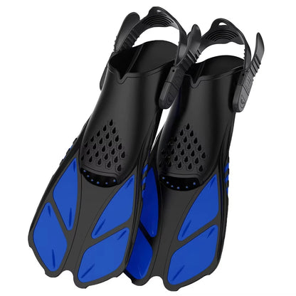 Adjustable Buckle Diving Fins, Short Silicone Diving Shoes, Suitable for Adults For.Water Sports Travel