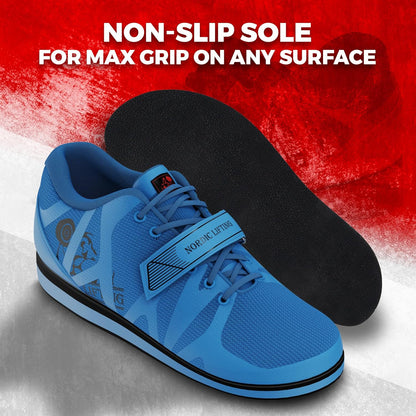 MEGIN Deadlift Shoes - Elevated Heel Gym Footwear for Powerlifting, Weightlifting & Strength Training - Non-Slip Sole Lifting Shoes for Men