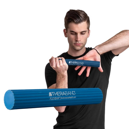 Flexbar, Flex Bar, Physical Therapy, Tennis Elbow, Blue | Flex Therapy Bar for Physical Therapy, Wrist and Forearm Exercise, with Non Slip Grip and Compact Design