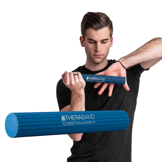 Flexbar, Flex Bar, Physical Therapy, Tennis Elbow, Blue | Flex Therapy Bar for Physical Therapy, Wrist and Forearm Exercise, with Non Slip Grip and Compact Design