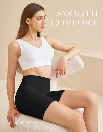 Women'S Slip Shorts for under Dresses, Seamless Smooth Comfortable Stretch Yoga & Bike Shorts | Boyshort Style, Soft Smooth, No Panty Lines, No Roll Up, Cooling Breathable, Lightweight Stretch, Yoga, Travel, Daily