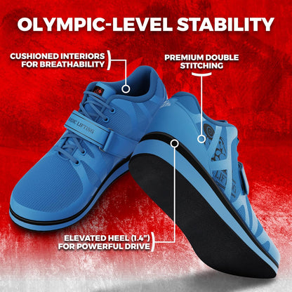 MEGIN Deadlift Shoes - Elevated Heel Gym Footwear for Powerlifting, Weightlifting & Strength Training - Non-Slip Sole Lifting Shoes for Men