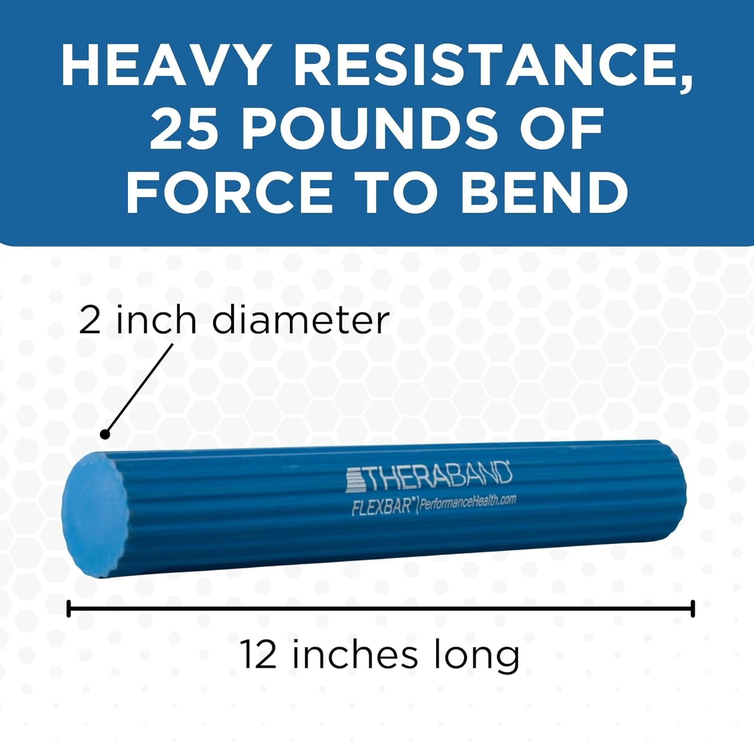 Flexbar, Flex Bar, Physical Therapy, Tennis Elbow, Blue | Flex Therapy Bar for Physical Therapy, Wrist and Forearm Exercise, with Non Slip Grip and Compact Design