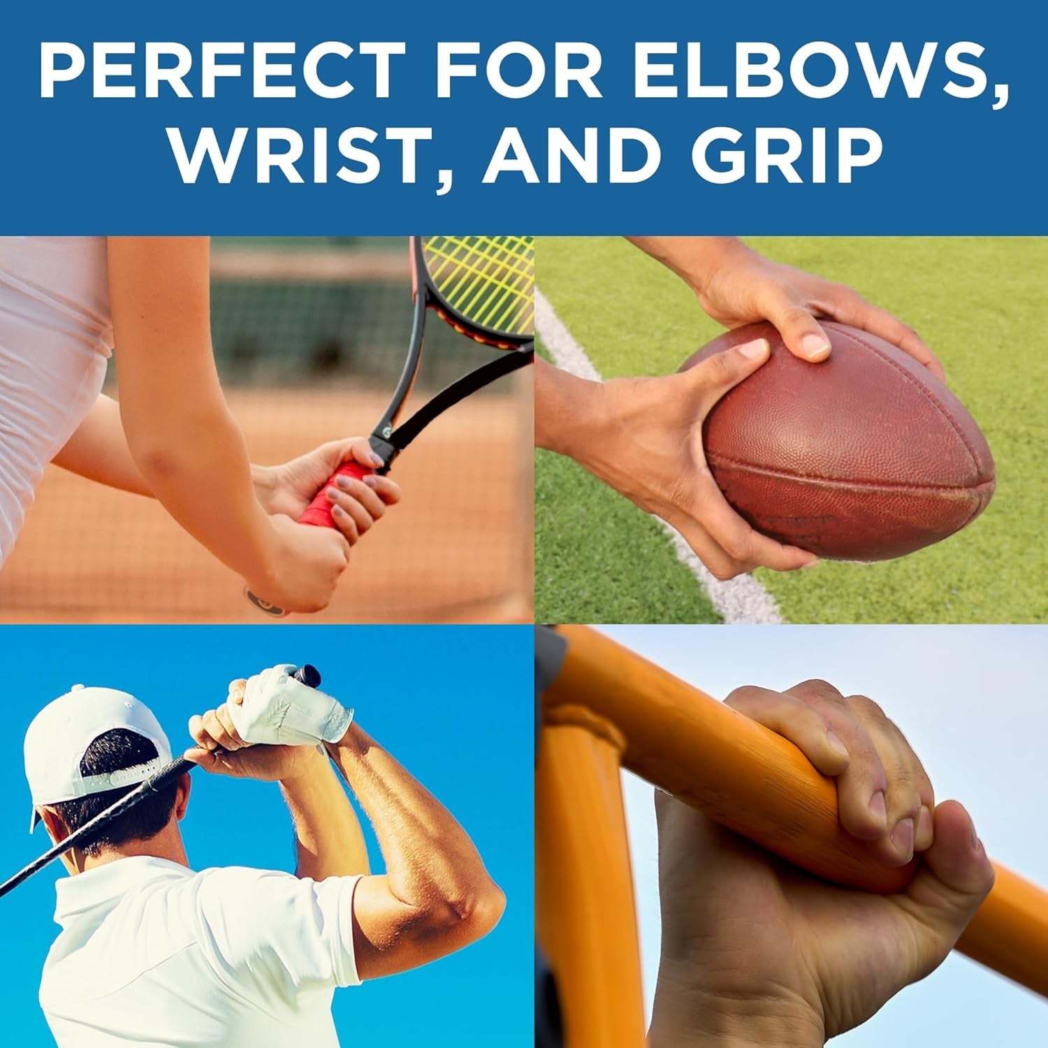 Flexbar, Flex Bar, Physical Therapy, Tennis Elbow, Blue | Flex Therapy Bar for Physical Therapy, Wrist and Forearm Exercise, with Non Slip Grip and Compact Design