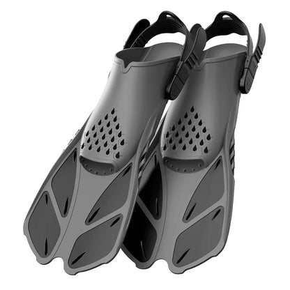 Adjustable Buckle Diving Fins, Short Silicone Diving Shoes, Suitable for Adults For.Water Sports Travel