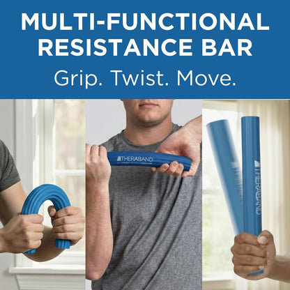 Flexbar, Flex Bar, Physical Therapy, Tennis Elbow, Blue | Flex Therapy Bar for Physical Therapy, Wrist and Forearm Exercise, with Non Slip Grip and Compact Design